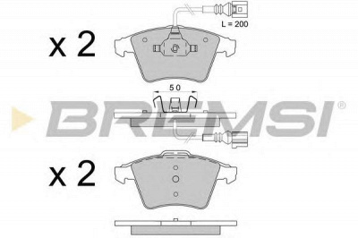 BREMSI bp3508 -  Комплект тормозных колодок, дисковый тормоз