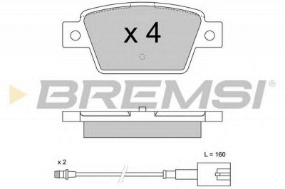 BREMSI bp3511 -  Комплект тормозных колодок, дисковый тормоз