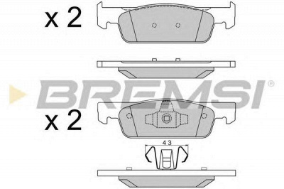 BREMSI bp3512 -  Комплект тормозных колодок, дисковый тормоз