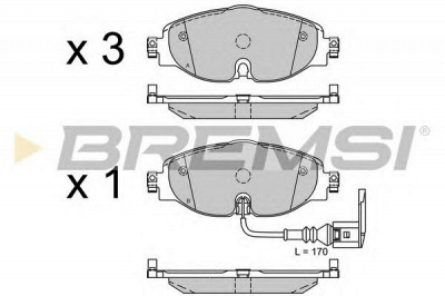 BREMSI bp3516 -  Комплект тормозных колодок, дисковый тормоз