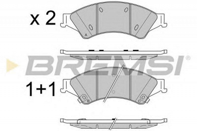 BREMSI bp3527 -  Комплект тормозных колодок, дисковый тормоз