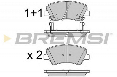 BREMSI bp3529 -  Комплект тормозных колодок, дисковый тормоз