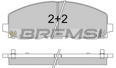 BREMSI bp3543 -  Комплект тормозных колодок, дисковый тормоз