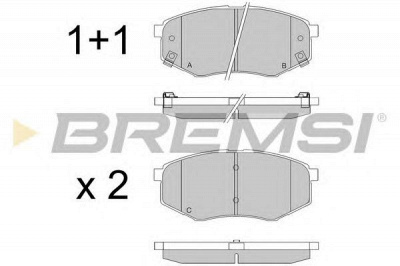 BREMSI bp3547 -  Комплект тормозных колодок, дисковый тормоз
