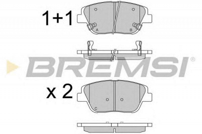 BREMSI bp3548 -  Комплект тормозных колодок, дисковый тормоз