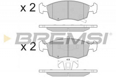 BREMSI bp3553 -  Комплект тормозных колодок, дисковый тормоз