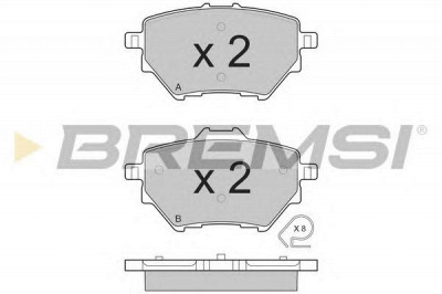 BREMSI bp3561 -  Комплект тормозных колодок, дисковый тормоз