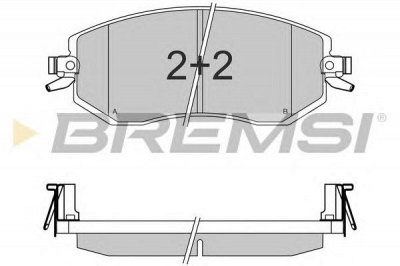 BREMSI bp3570 -  Комплект тормозных колодок, дисковый тормоз