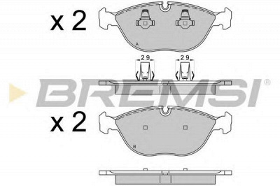 BREMSI bp3571 -  Комплект тормозных колодок, дисковый тормоз