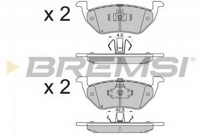 BREMSI bp3587 -  Комплект тормозных колодок, дисковый тормоз