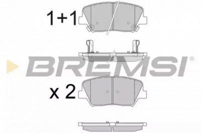BREMSI bp3596 -  Комплект тормозных колодок, дисковый тормоз