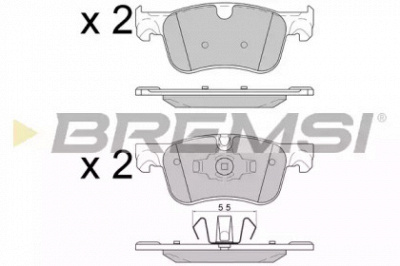 BREMSI bp3597 -  Комплект тормозных колодок, дисковый тормоз