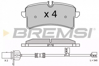 BREMSI bp3624 -  Комплект тормозных колодок, дисковый тормоз