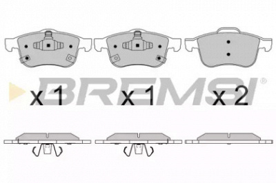 BREMSI bp3626 -  Комплект тормозных колодок, дисковый тормоз