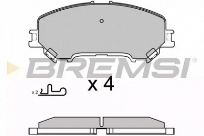 BREMSI bp3629 -  Комплект тормозных колодок, дисковый тормоз
