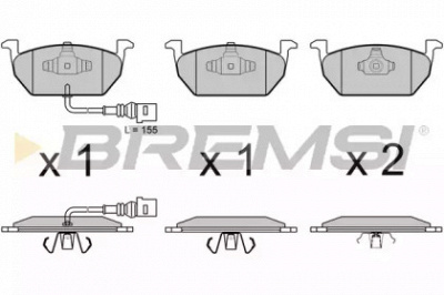 BREMSI bp3631 -  Комплект тормозных колодок, дисковый тормоз
