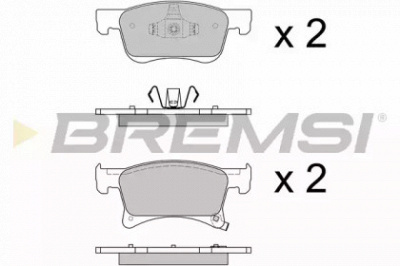 BREMSI bp3644 -  Комплект тормозных колодок, дисковый тормоз