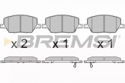 BREMSI bp3657 -  Комплект тормозных колодок, дисковый тормоз