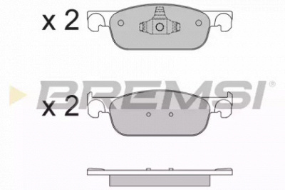 BREMSI bp3662 -  Комплект тормозных колодок, дисковый тормоз