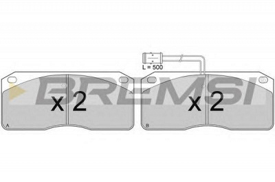 BREMSI bp7239 -  Комплект тормозных колодок, дисковый тормоз