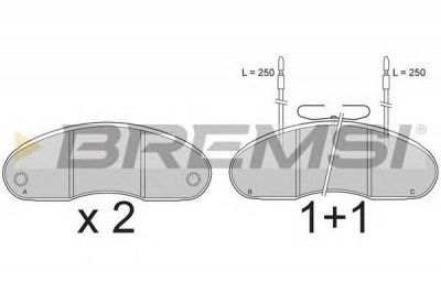 BREMSI bp7242 -  Комплект тормозных колодок, дисковый тормоз