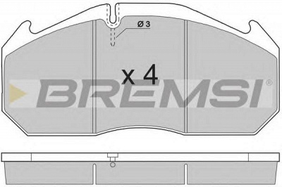 BREMSI bp7264 -  Комплект тормозных колодок, дисковый тормоз