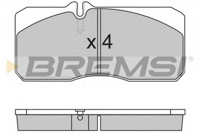 BREMSI bp7267 -  Комплект тормозных колодок, дисковый тормоз