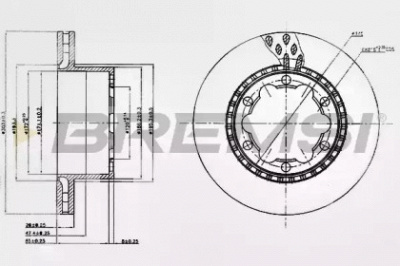 BREMSI db0312v -  Тормозной диск