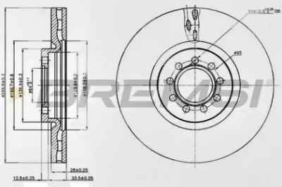 BREMSI db0317v -  Тормозной диск