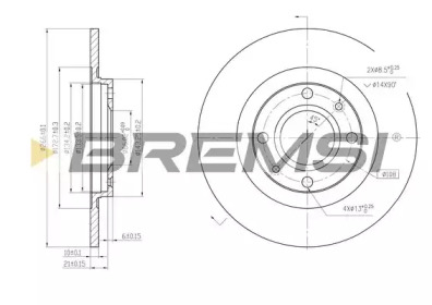 BREMSI dba051s -  Тормозной диск