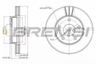 BREMSI dba180v -  Тормозной диск