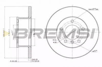 BREMSI dba250s -  Тормозной диск