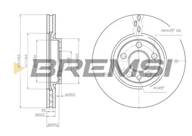 BREMSI dba760v -  Тормозной диск