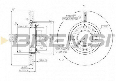 BREMSI dba812v -