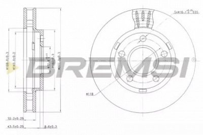BREMSI dbb030v -  Тормозной диск