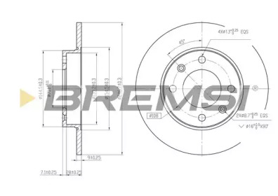 BREMSI dbb178s -  Тормозной диск