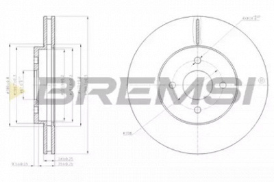 BREMSI dbb195v -  Тормозной диск