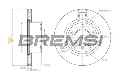 BREMSI dbb229v -  Тормозной диск
