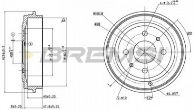 BREMSI dr5043 -  Тормозной барабан