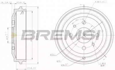 BREMSI dr5044 -  Тормозной барабан