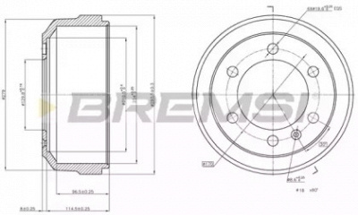 BREMSI dr5083 -  Тормозной барабан