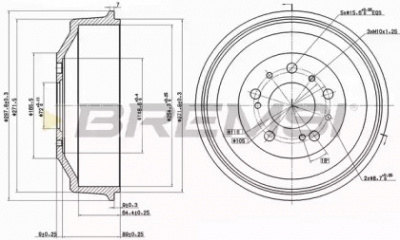 BREMSI dr5261 -  Тормозной барабан