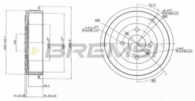 BREMSI dr5264 -  Тормозной барабан