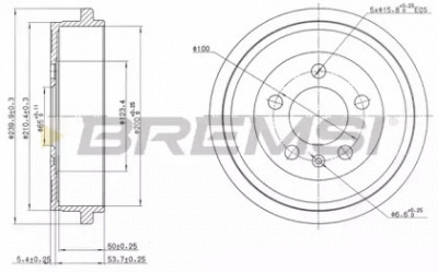 BREMSI dr5594 -  Тормозной барабан