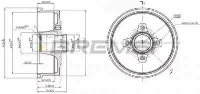 BREMSI dr5601 -  Тормозной барабан