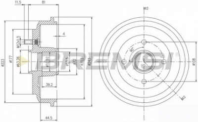 BREMSI dr5644 -  Тормозной барабан