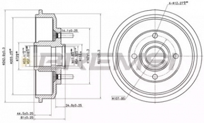 BREMSI dr5654 -  Тормозной барабан
