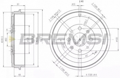 BREMSI dr5657 -  Тормозной барабан