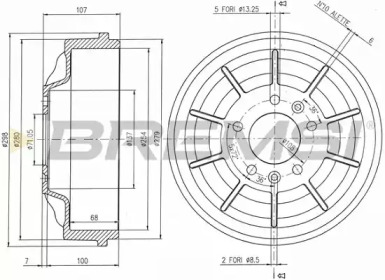 BREMSI dr5729 -  Тормозной барабан