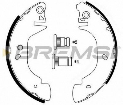 BREMSI gf0230 -  Комплект тормозных колодок